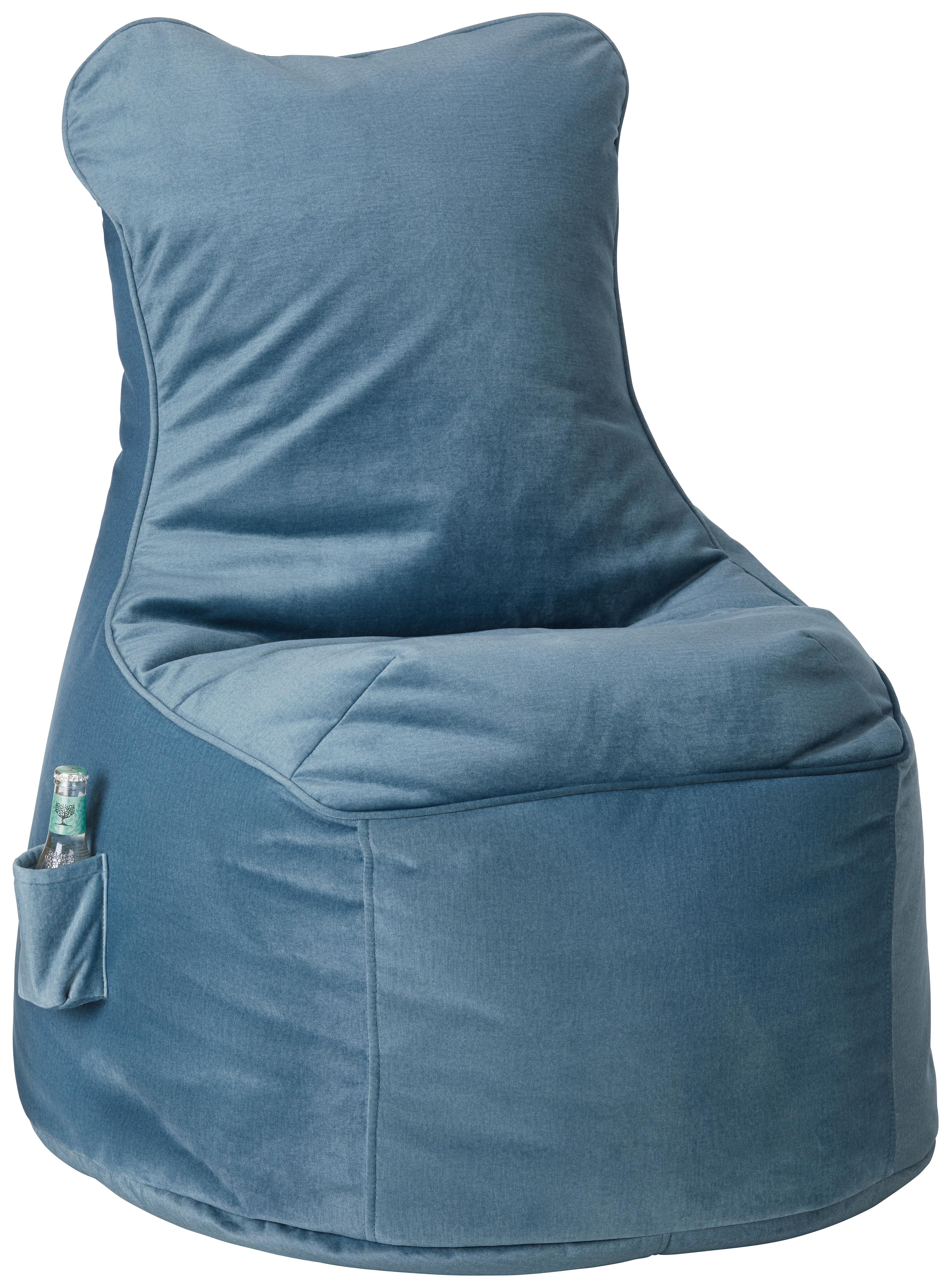 Sitzsack in Aqua - Blau, Textil (75/95/65cm) - Modern Living