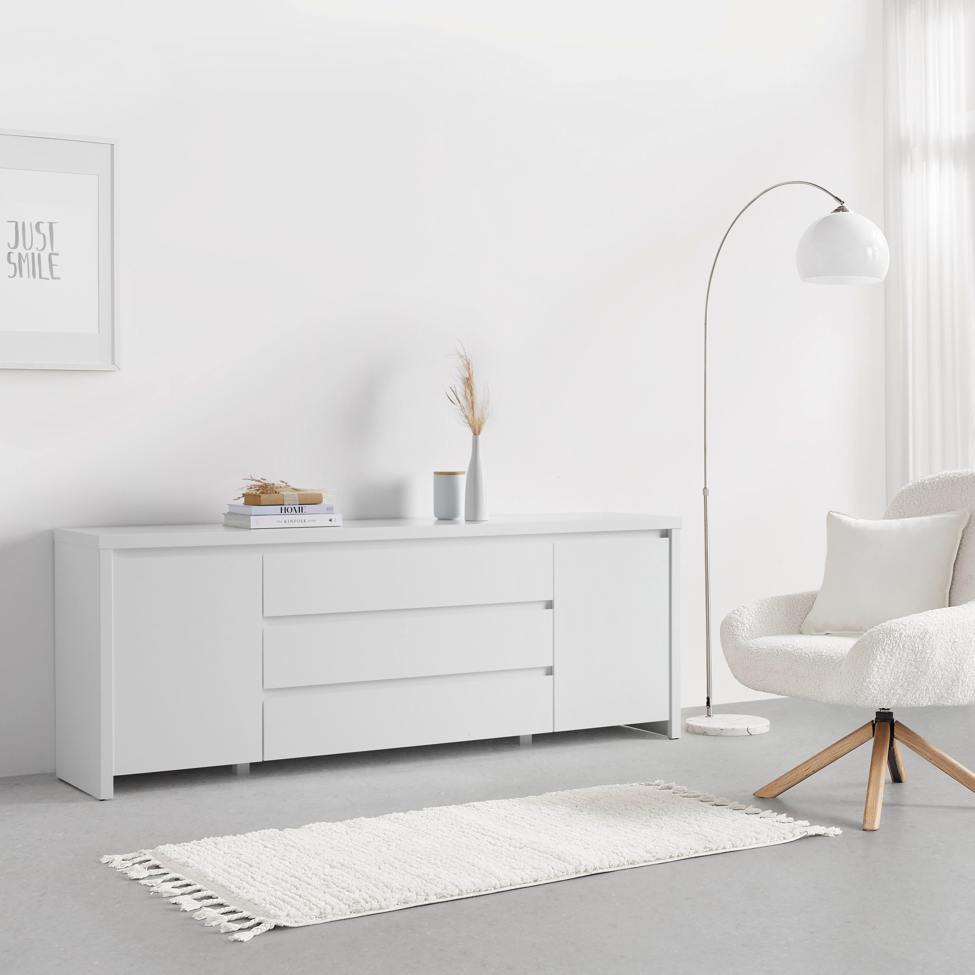 KOMODA SZEROKA LARIOS B - biały, Modern, materiał drewnopochodny (190/71/40cm) - Mömax