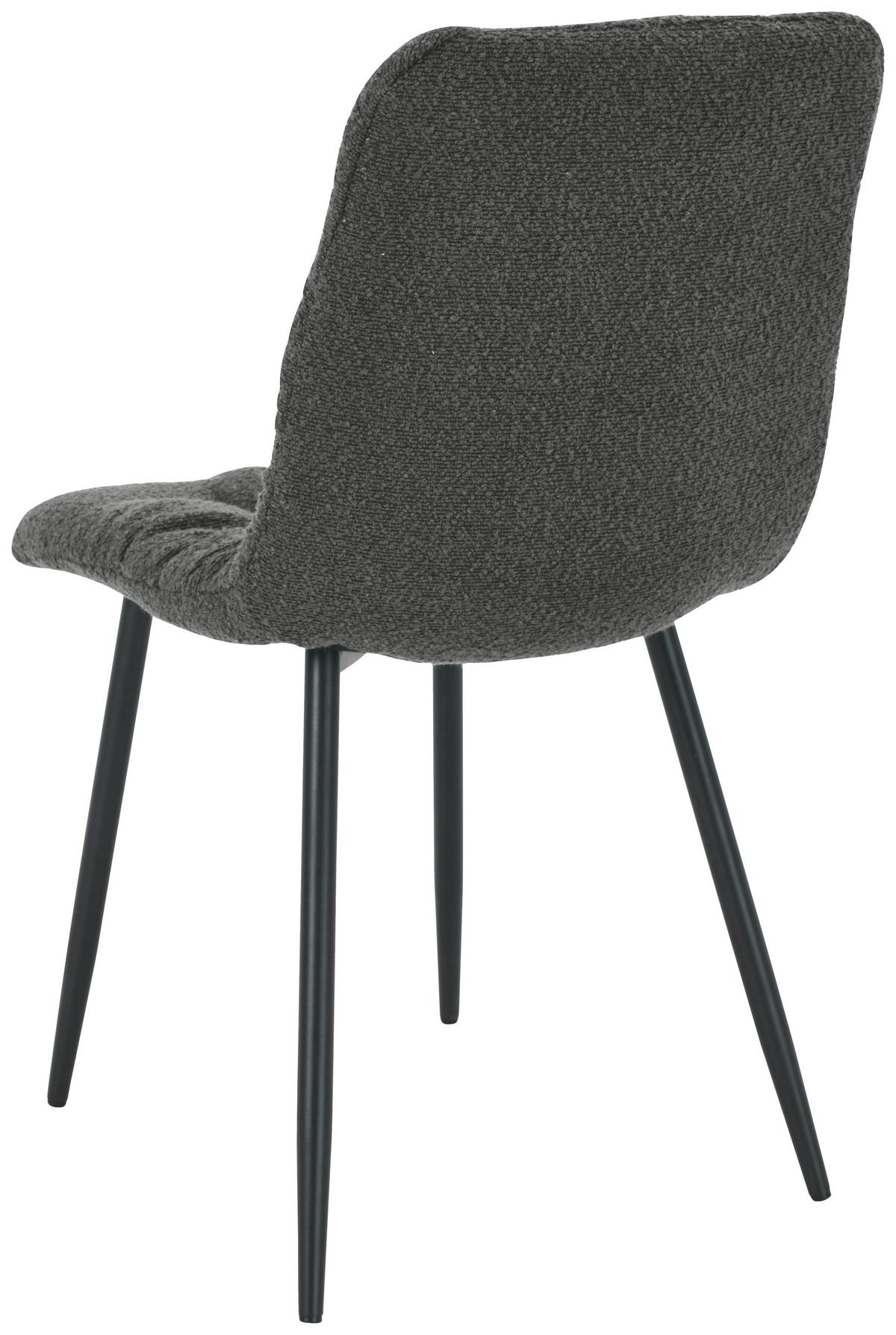 Stuhl Nino Dunkelgrau - Dunkelgrau/Schwarz, MODERN, Holz/Textil (45/88/54,5cm) - Based