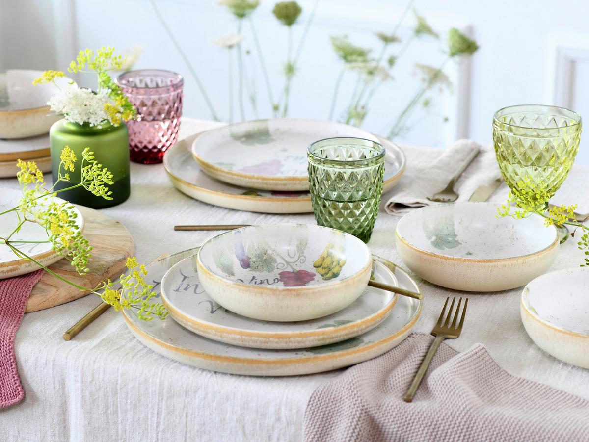 Jedilni Servis Uno In Vino, 12-Delni - večbarvno, Basics, keramika - Creatable