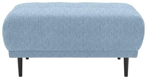 HOKER STARK - czarny/jasnoniebieski, Design, tkanina/drewno (93/45/77cm) - Stylife