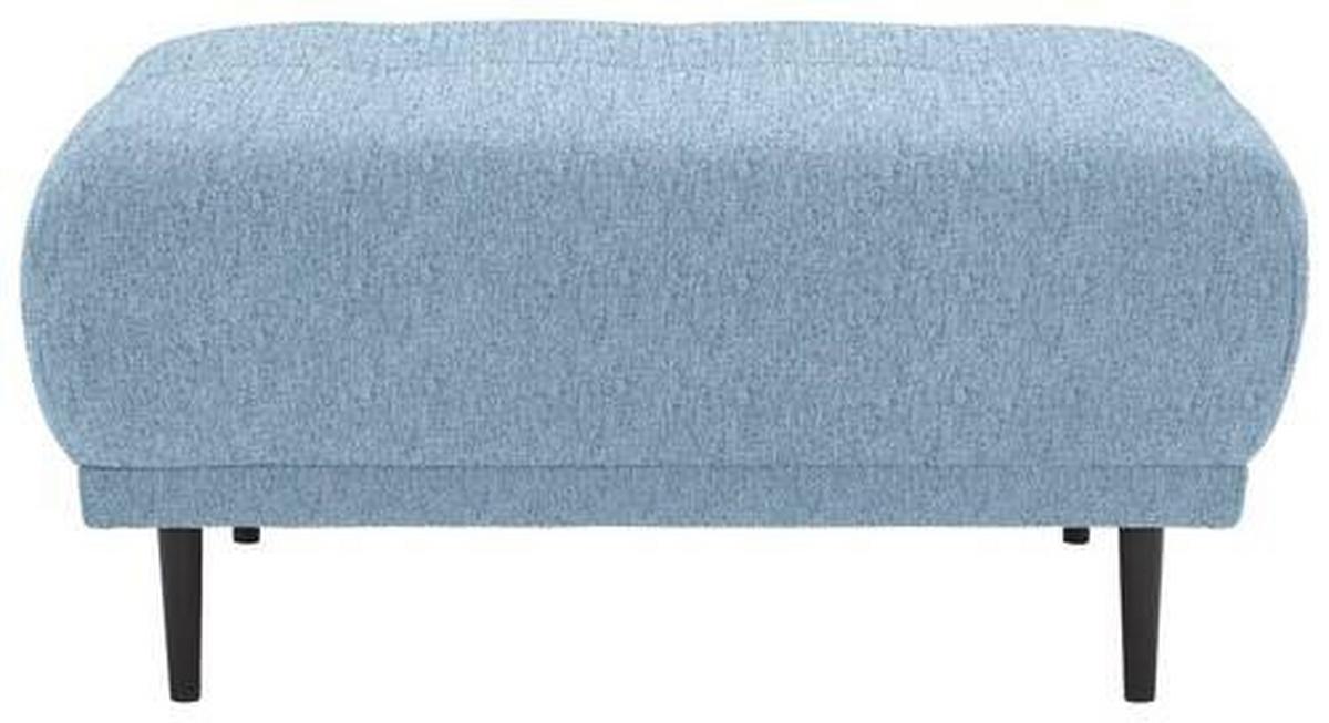 HOKER STARK - czarny/jasnoniebieski, Design, tkanina/drewno (93/45/77cm) - Stylife