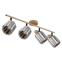 STRAHLER 80040446 RUN - Braun/Grau, Trend, Glas/Metall (64cm) - Globo