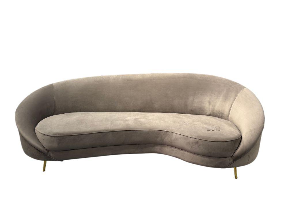 Sofa Luna - zlatne boje/taupe, Moderno, drvo/metal (247/81/105cm) - Mömax