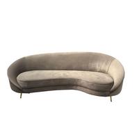 Sofa Luna - zlatne boje/taupe, Moderno, drvo/metal (247/81/105cm) - Mömax