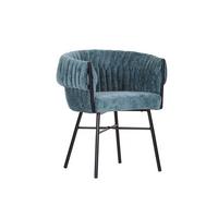 KRZESŁO Z PODŁOKIETNIKAMI TWISTY -COUTURE- - turkusowy/czarny, Design, metal/tkanina (65/76/60cm) - Landscape