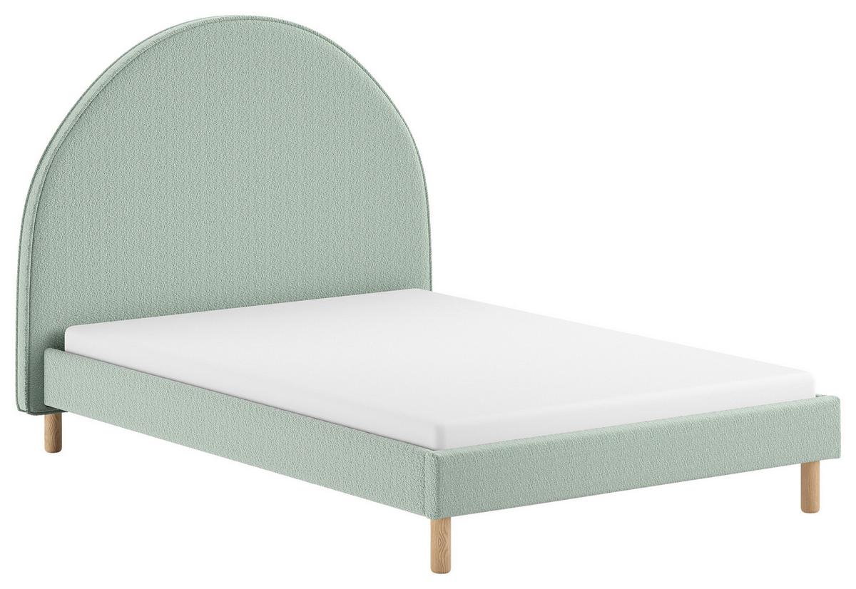 Kinder-/Juniorbett Moon ca. 140x200 cm Grün - Naturfarben/Grün, ROMANTIK / LANDHAUS, Holz/Textil (140/200cm) - MID.YOU