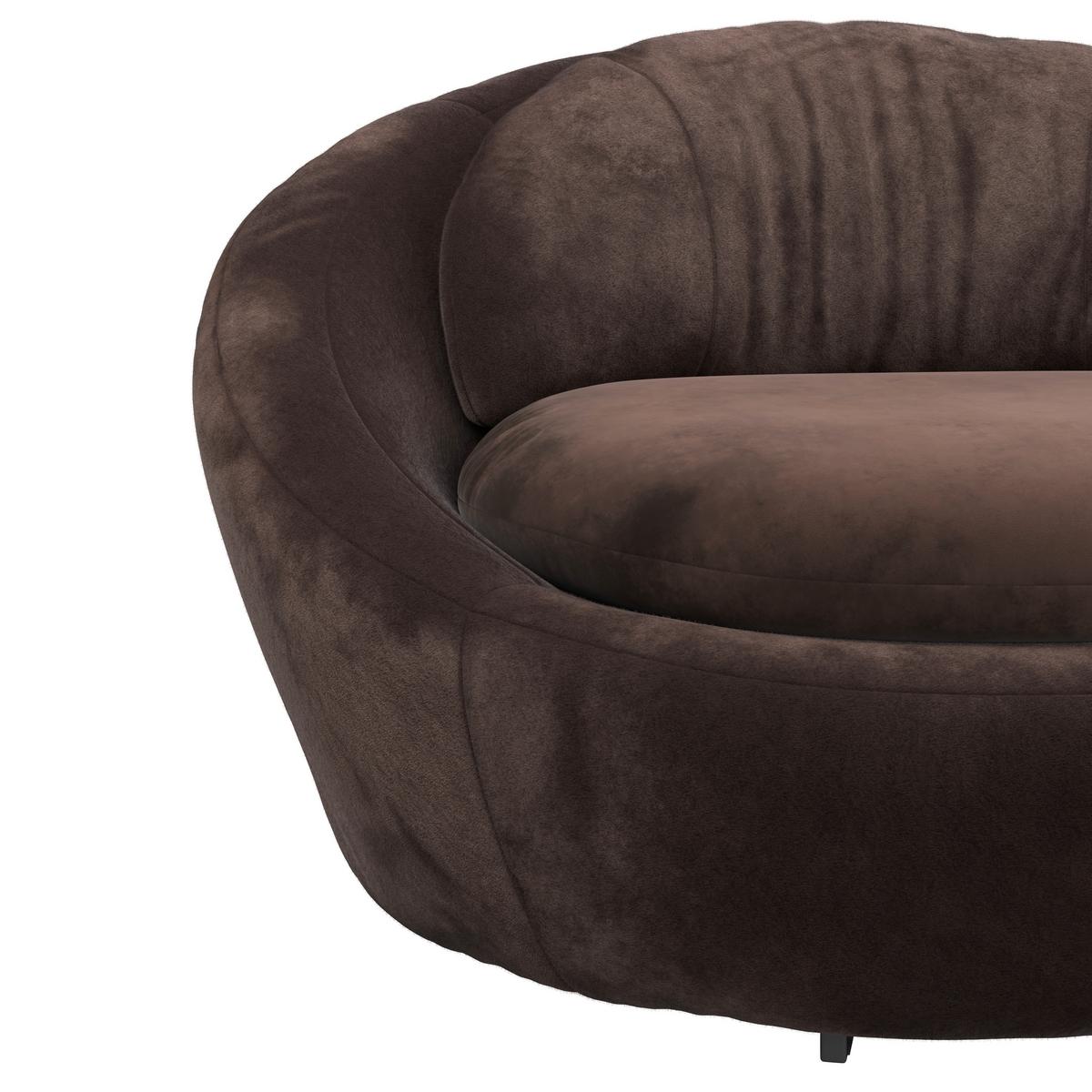 Designsessel Pio drehbar Braun - Schwarz/Braun, MODERN, Textil/Metall (130/80/112cm) - Mömax