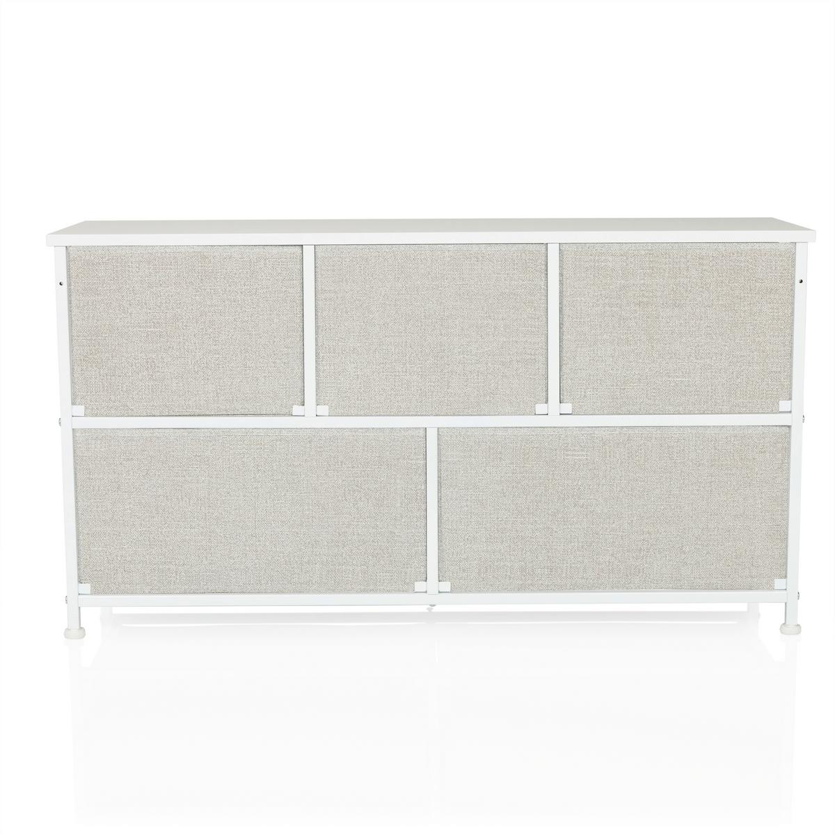 Komoda Foldar, Siva - siva/bela, Moderno, umetna masa/tekstil (100/55/30cm) - MID.YOU