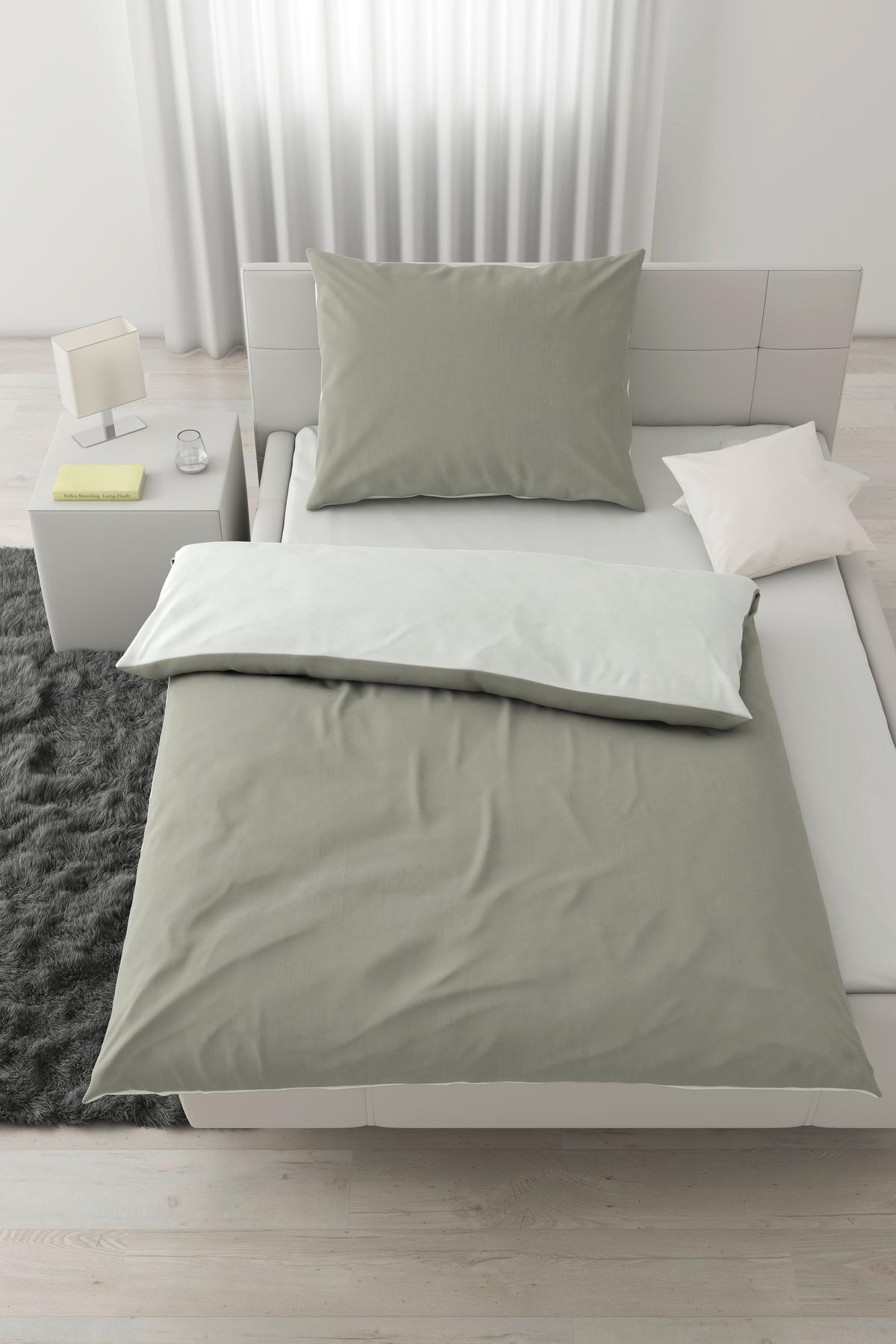 BETTWÄSCHESET ANNIKA - Hellgrün/Grün, Textil (160/210cm) - Modern Living
