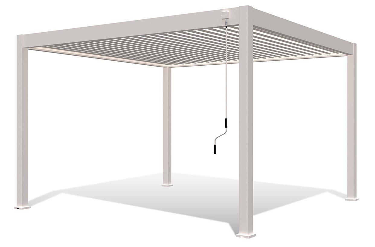 PERGOLA DELUXE 3,6X4M WEISS - Weiss, Basics, Metall (360/255/400cm) - Gardenson
