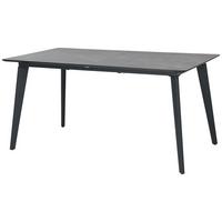 Jedilna Miza Alvaro, Siva, 180-220x90 - siva/črna, Trendi, kovina/leseni material (180-220/90/75cm) - MID.YOU