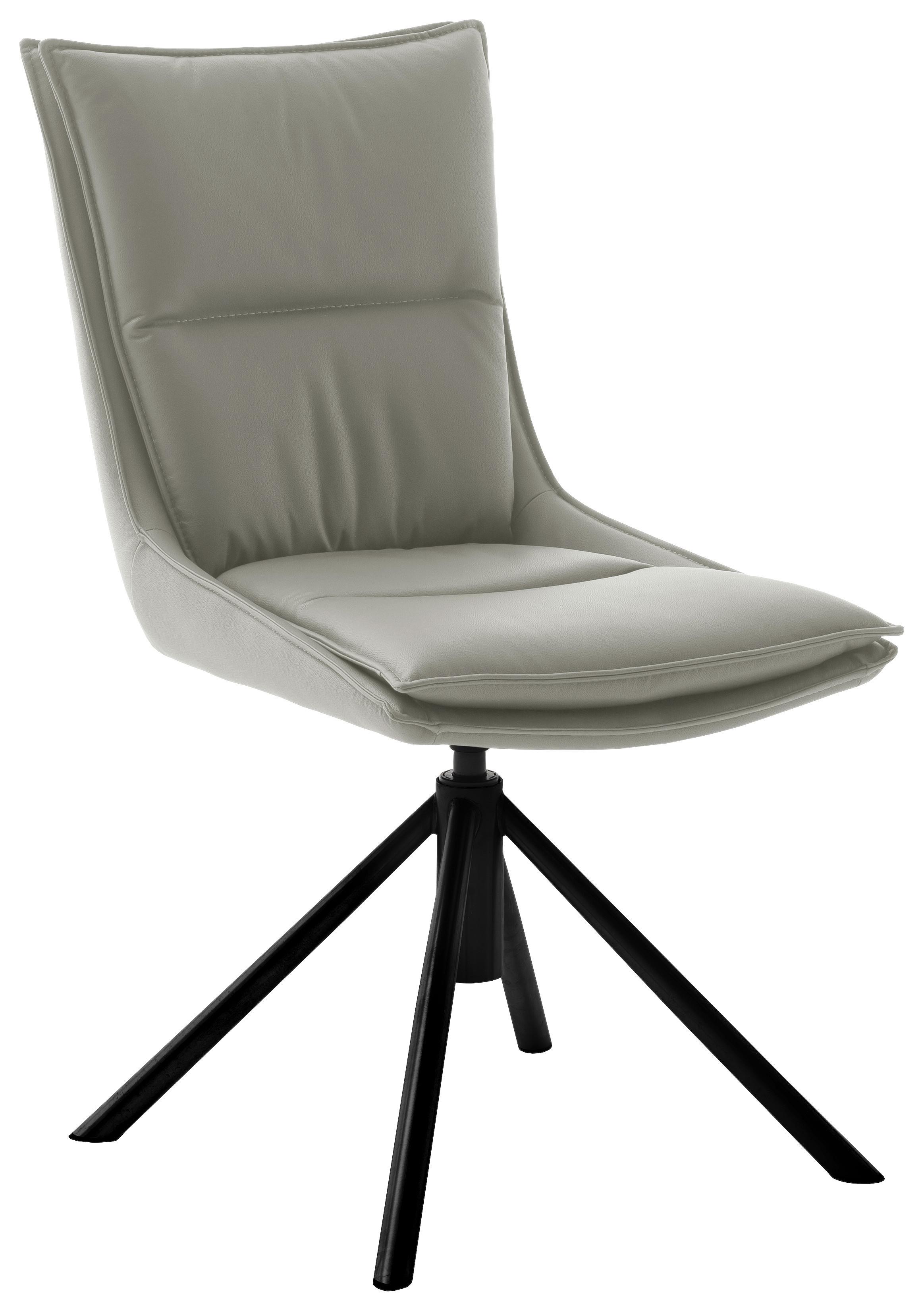 KRZESŁO HOUSTON - jasnoszary/czarny, Design, metal/tkanina (49/90/65cm) - Novel