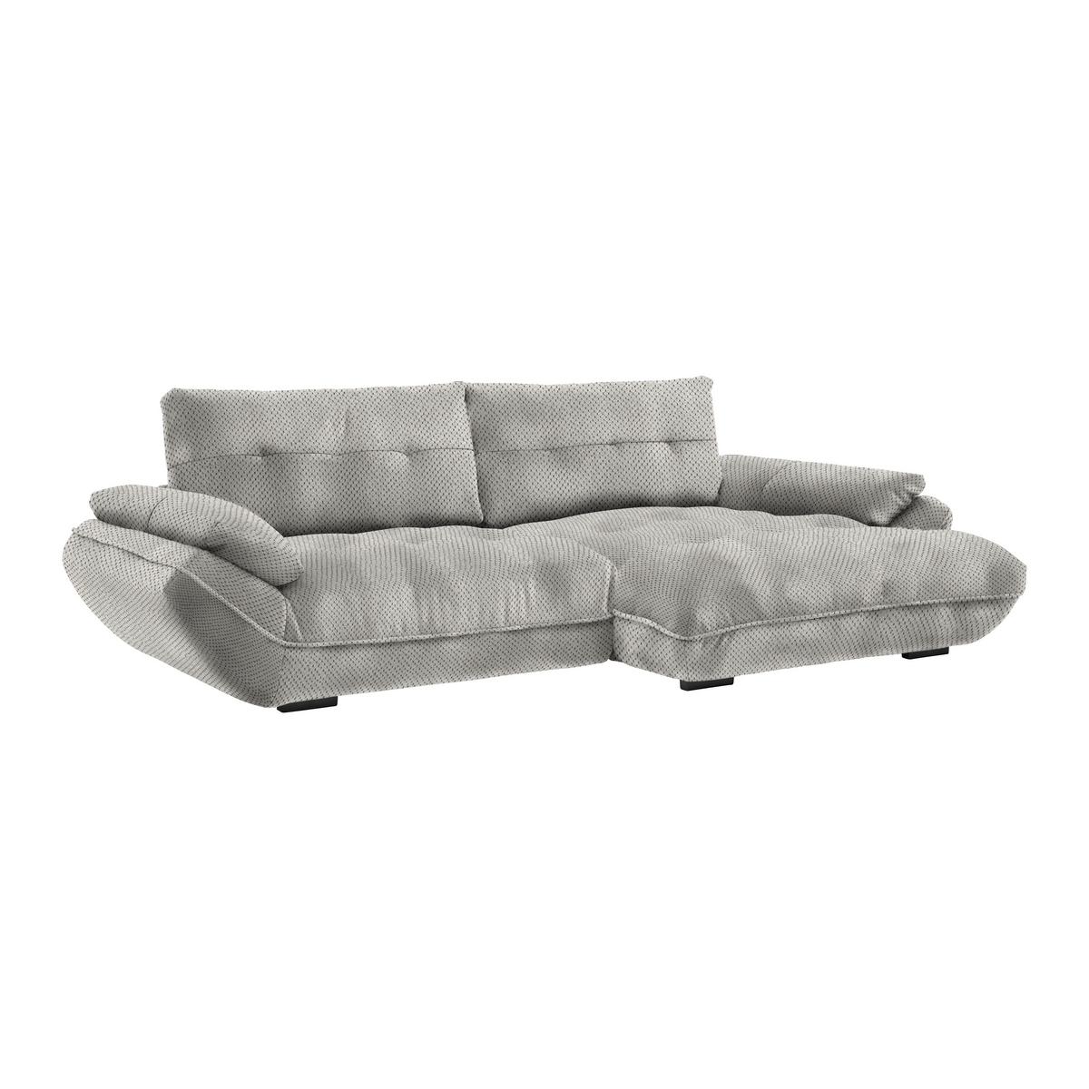 Wohnlandschaft Vivo Lavagrau - Lavagrau/Schwarz, MODERN, Kunststoff/Textil (317/63/179cm) - Premium Living