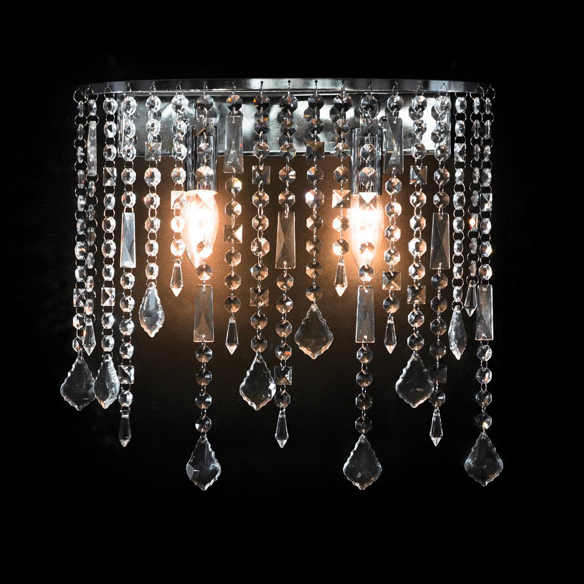 Falilámpa 4762/ap - krómszínű, Konventionell, üveg/fém (38/20cm)