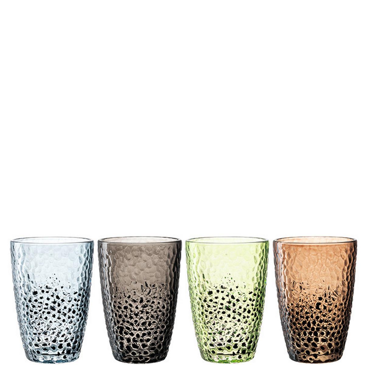 KOMPLET SZKŁA STOŁOWEGO 024386 - antracytowy/zielony, Design, szkło (17,8/13,2/17,8cm) - Leonardo