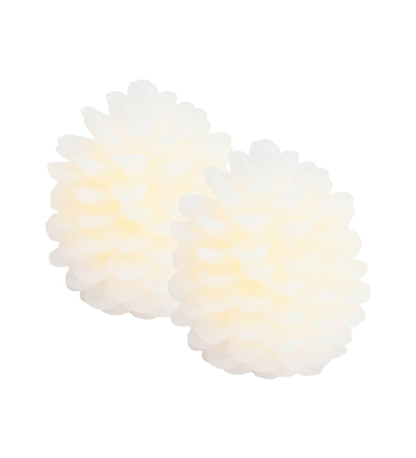 ŚWIECA LED 13102 CLARA ZEST. - biały, Konventionell, materiały naturalne (8/10cm)