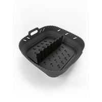 Silikonform für Fritteuse Anthrazit ca. 4l - Anthrazit, KONVENTIONELL, Kunststoff (21/21/8cm)