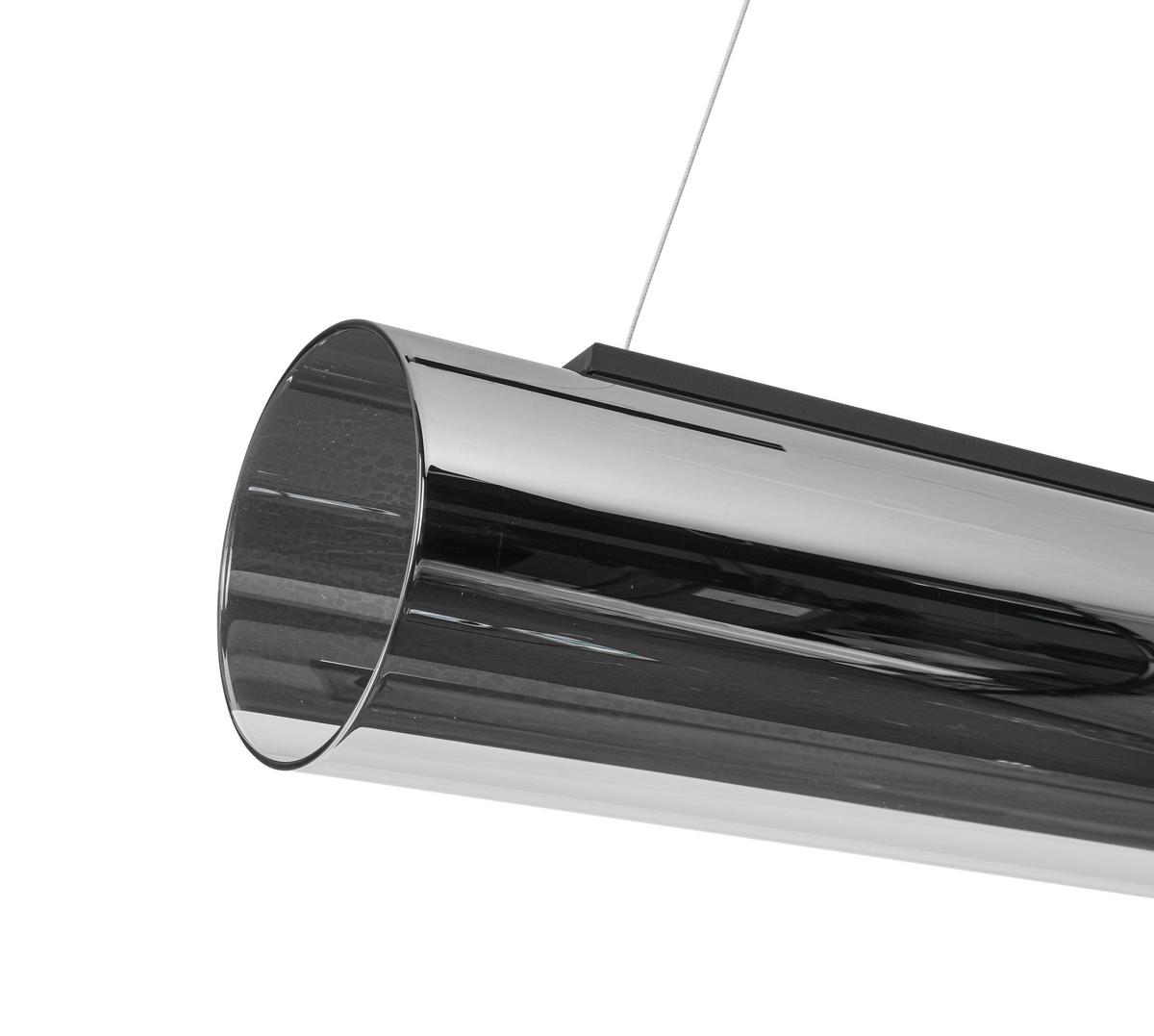 LAMPA WISZĄCA LED LUMOS - czarny/kolor chromowy, Design, tworzywo sztuczne/metal (100/16/169,5cm) - Dieter Knoll