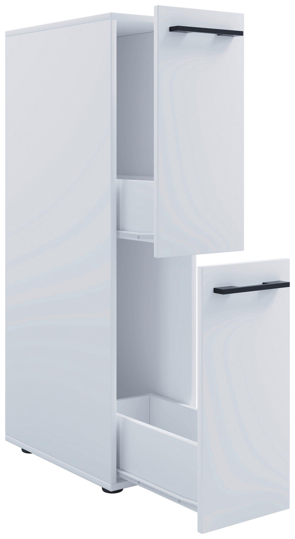 ARMOIRE MIDI SADILO L - noir/blanc, Modern, métal/matière synthétique (25/110/50cm) - MID.YOU