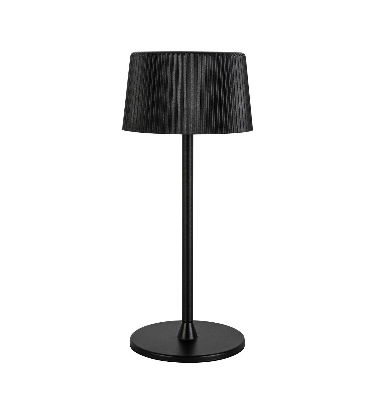 Akku-Tischleuchte Thremo Schwarz, 3er Set - Schwarz/Weiß, MODERN, Kunststoff/Metall (11/30/21,1cm) - Mömax