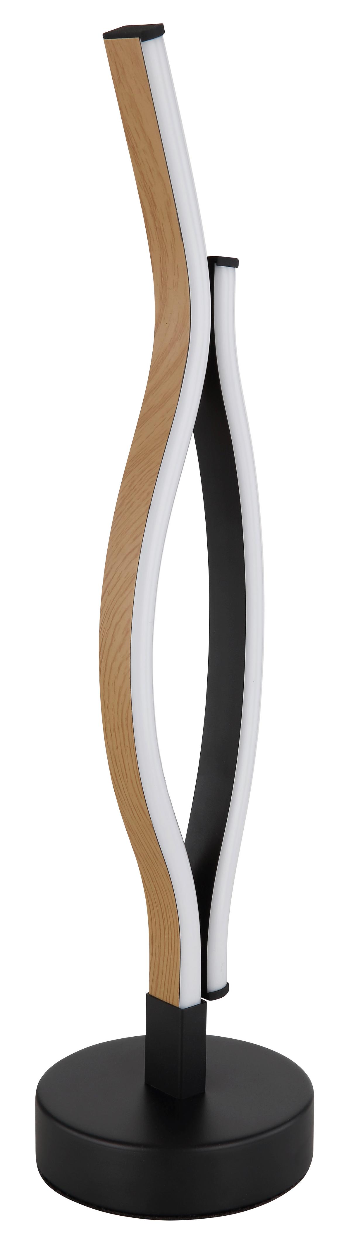 LED-TISCHLEUCHTE 67206TW GERONIMO - Weiss/Dunkelbraun, Natur, Kunststoff/Metall (12/47cm) - Globo