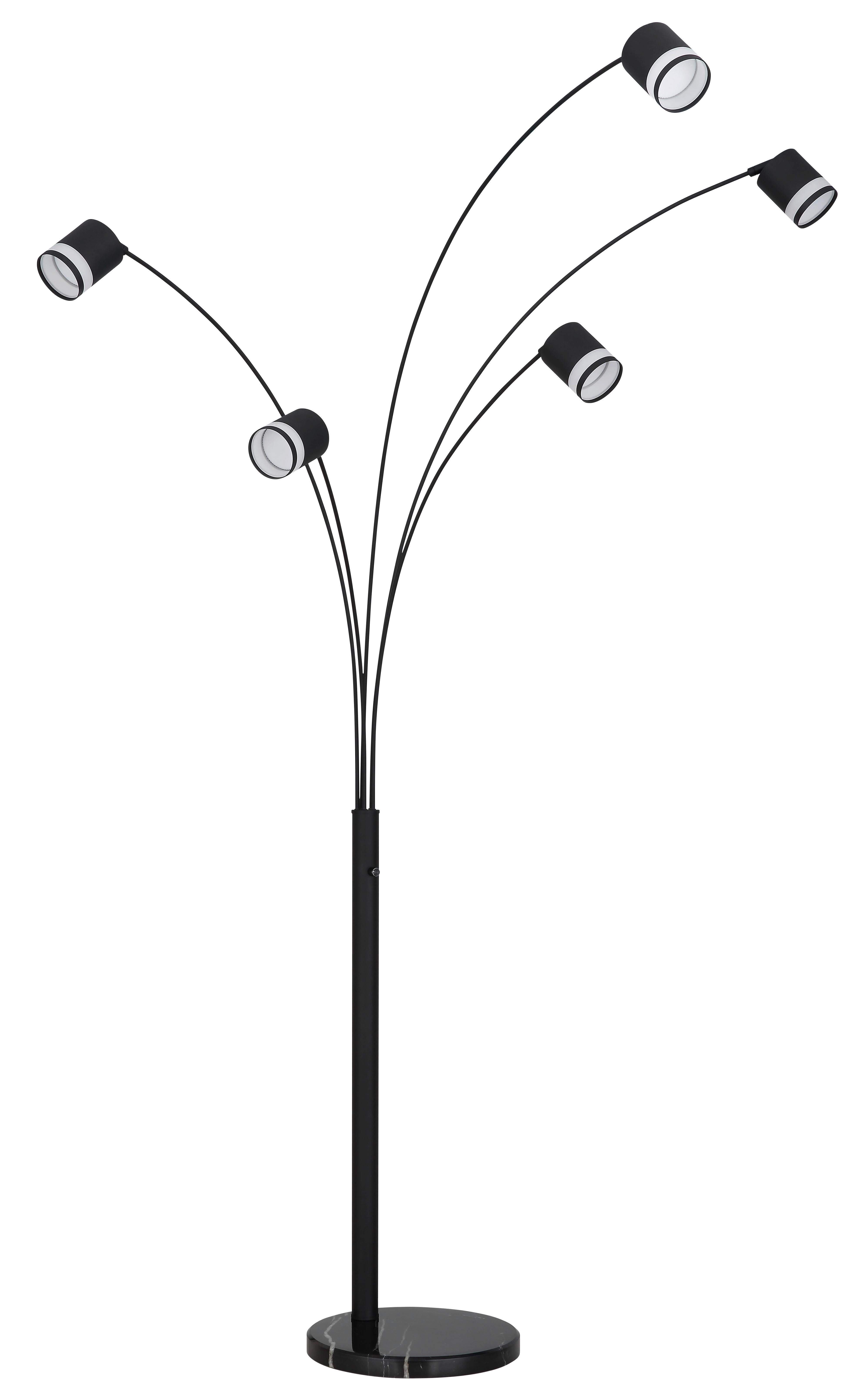 LED-STEHLEUCHTE 57852S LUCERO - Weiss/Schwarz, Design, Kunststoff/Metall (110/70/195cm) - Globo