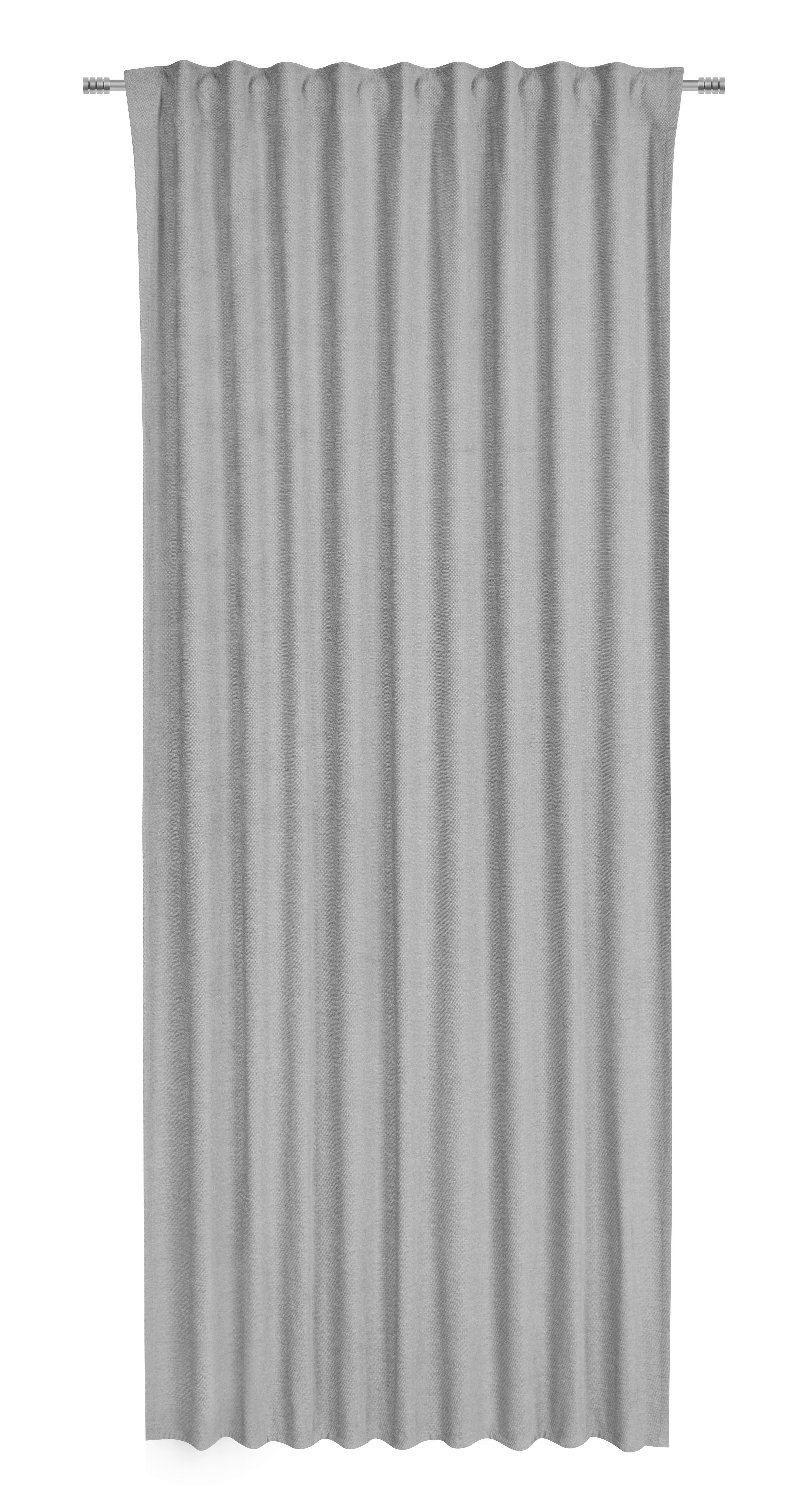 Készfüggöny Elias - világosszürke, Konventionell, textil (135/245cm) - Premium Living