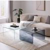 SOFFBORD WING - grå, Modern, glas (70/70/40cm) - Mömax