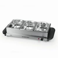 PODGRZEWACZ BUFETOWY 16442 - kolor srebrny/czarny, Basics, tworzywo sztuczne/metal (54,6/14,7/27,8cm) - GOURMETMAXX