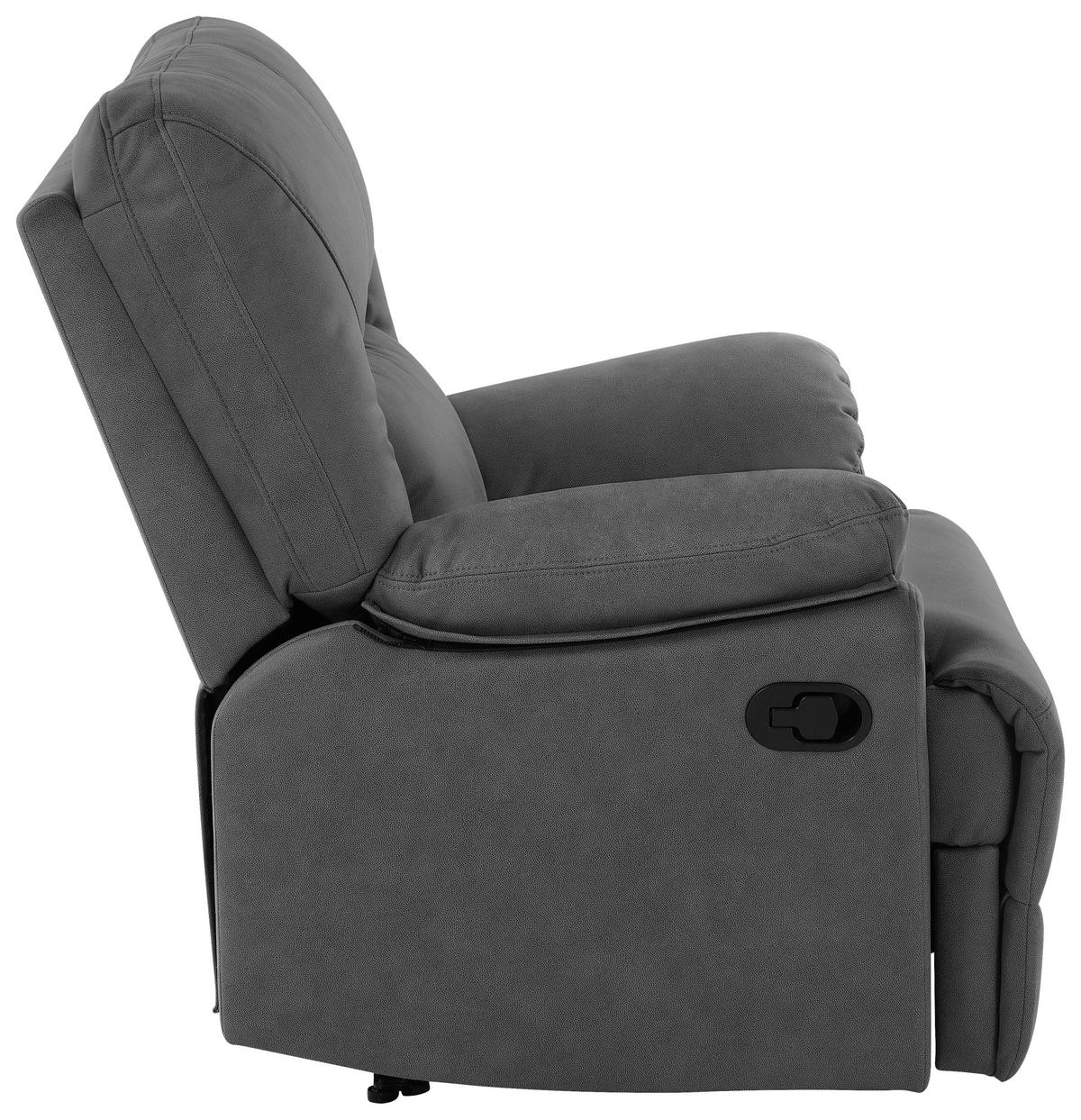 Počivalnik Clara, Siva - siva/črna, Konvencionalno, kovina/tekstil (89/99.5/94cm) - Livetastic