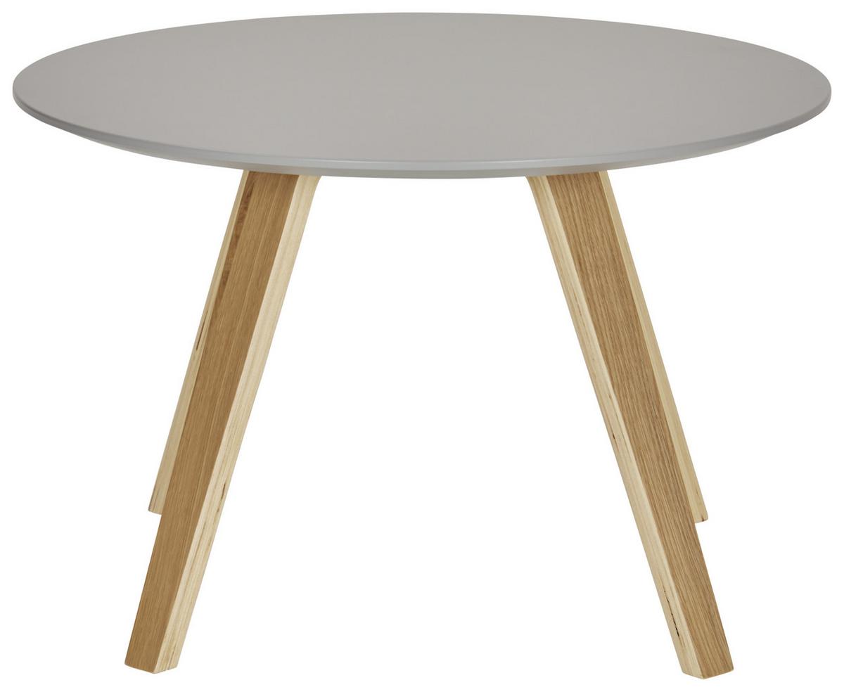 STOLIK BOCZNY LOLA -LOMOCO- - kolor dębowy/szary, Modern, materiał drewnopochodny/drewno (60/60/40cm) - Lomoco