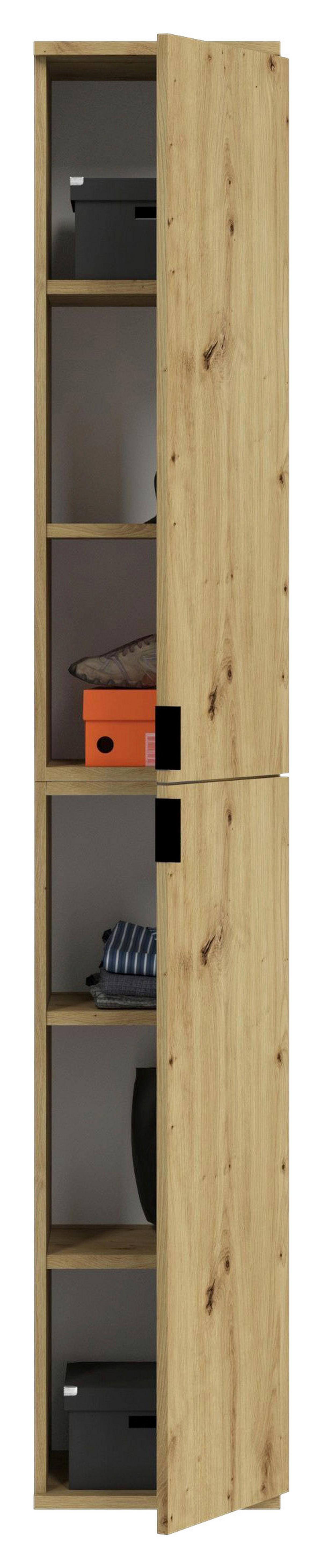 Garderobe Projekt X ca. 212x193 cm Artisan Eiche - KONVENTIONELL, Glas/Holzwerkstoff (212/193/34cm) - MID.YOU