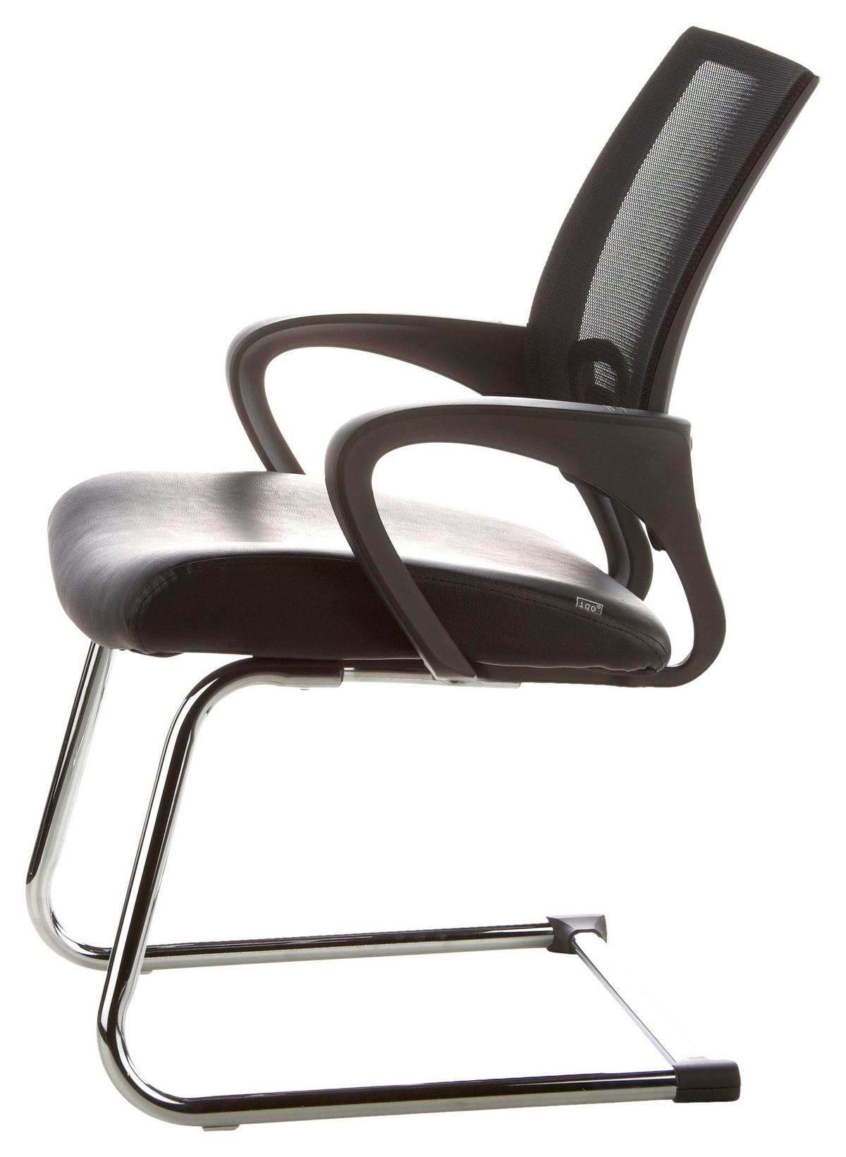 Konferenčni Stol Visto Net V, Črna - srebrne barve/črna, Basics, kovina/tekstil (57/98/52cm) - MID.YOU