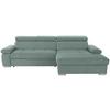 Kutna Garnitura Perry - srebrne boje/zelena, Design, tekstil/drvo (292/183cm) - Modern Living