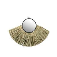 LUSTRO ŚCIENNE 10310 -TREND- - zielony/kolor naturalny, Modern, drewno/szkło (74,5/50/2cm)