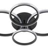 LED-TAKLAMPA MAXI - kromfärg/svart, Modern, metall/plast (62/46/9cm) - Mömax