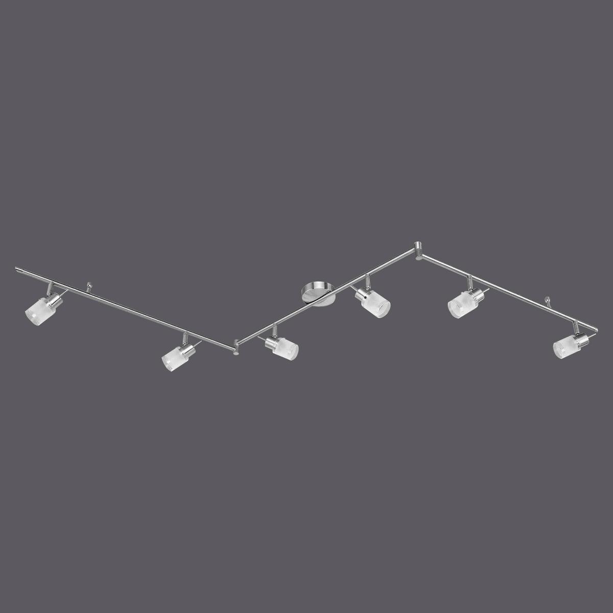 Deckenleuchte Moritz max. 28 Watt - Weiß/Nickelfarben, Design, Glas/Metall (195/16/17,5cm) - Xora