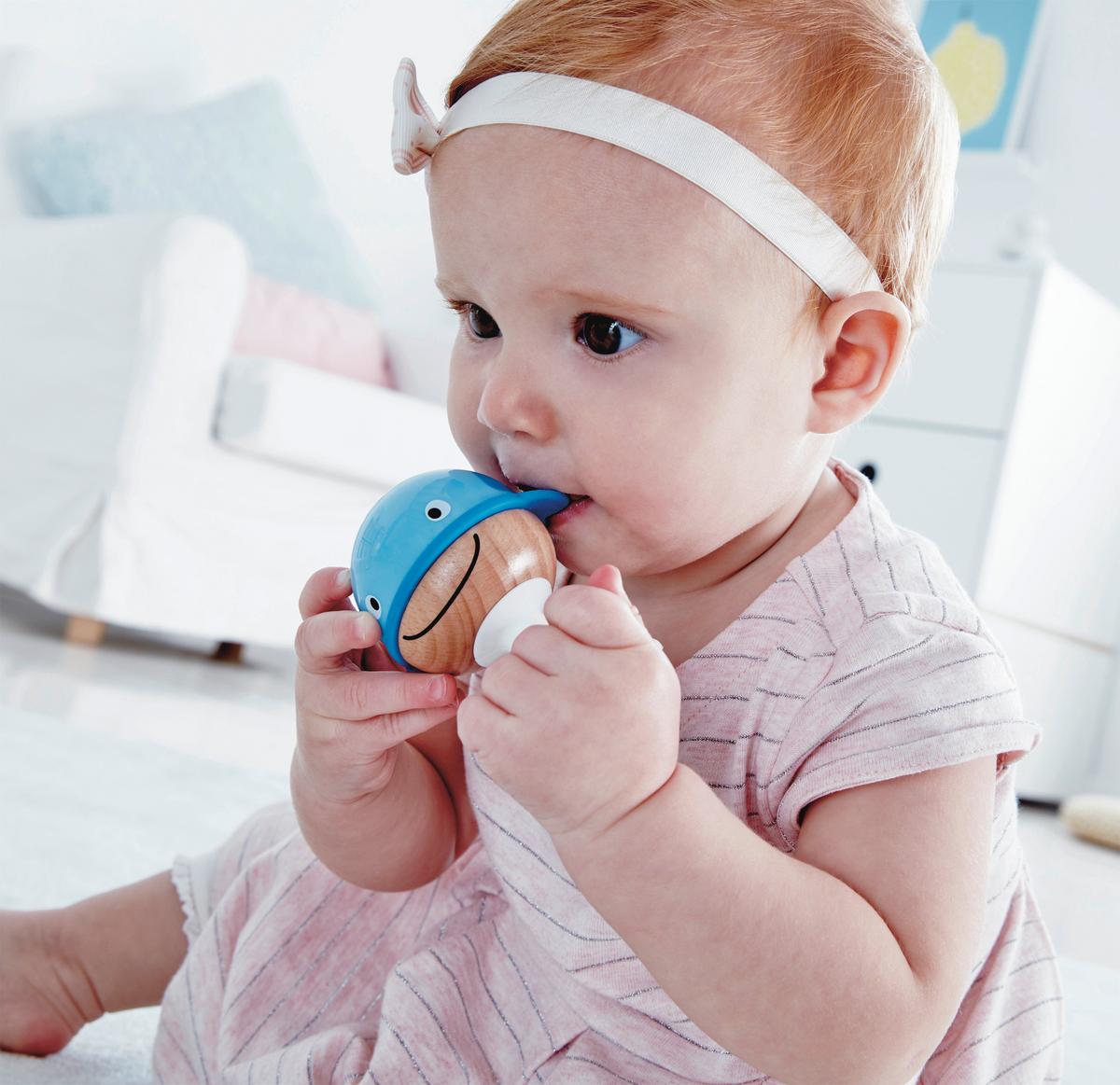Csörgő Szett 3 Részes Hape - Basics, műanyag/fa (6,9/7,8/7,9cm) - Hape