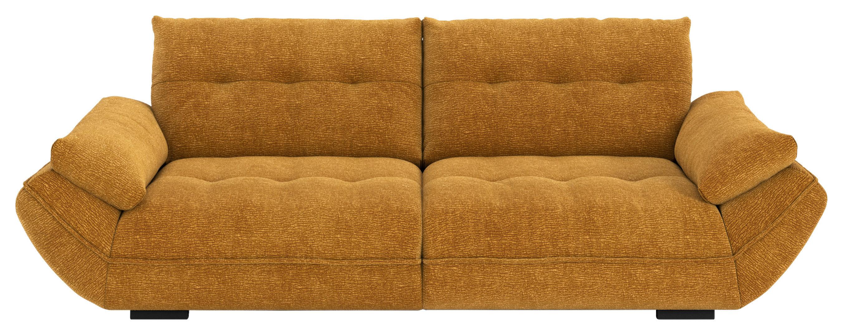 Bigsofa Vivo Goldfarben - Goldfarben/Schwarz, MODERN, Kunststoff/Textil (272/63/137cm) - Premium Living