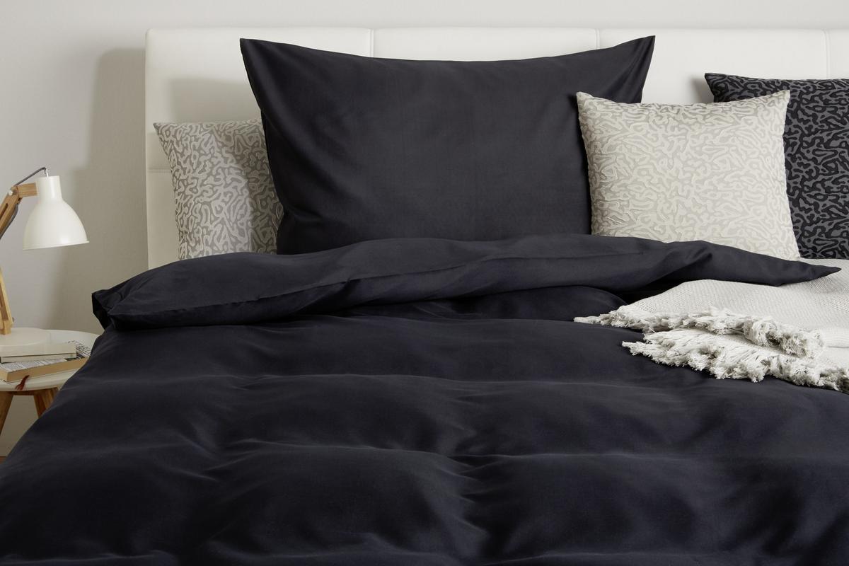 Bettwäsche Blacky ca. 135x200cm - Schwarz, MODERN, Textil (135/200cm) - Modern Living
