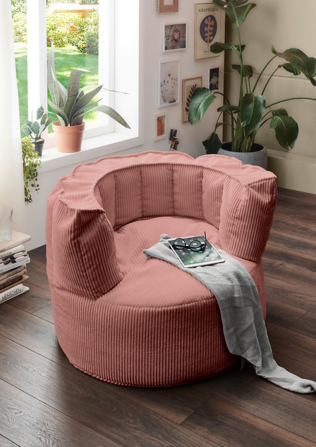 Sitzsack Snuggle Rosa - Rosa, Basics, Textil (95/65/95cm) - MID.YOU