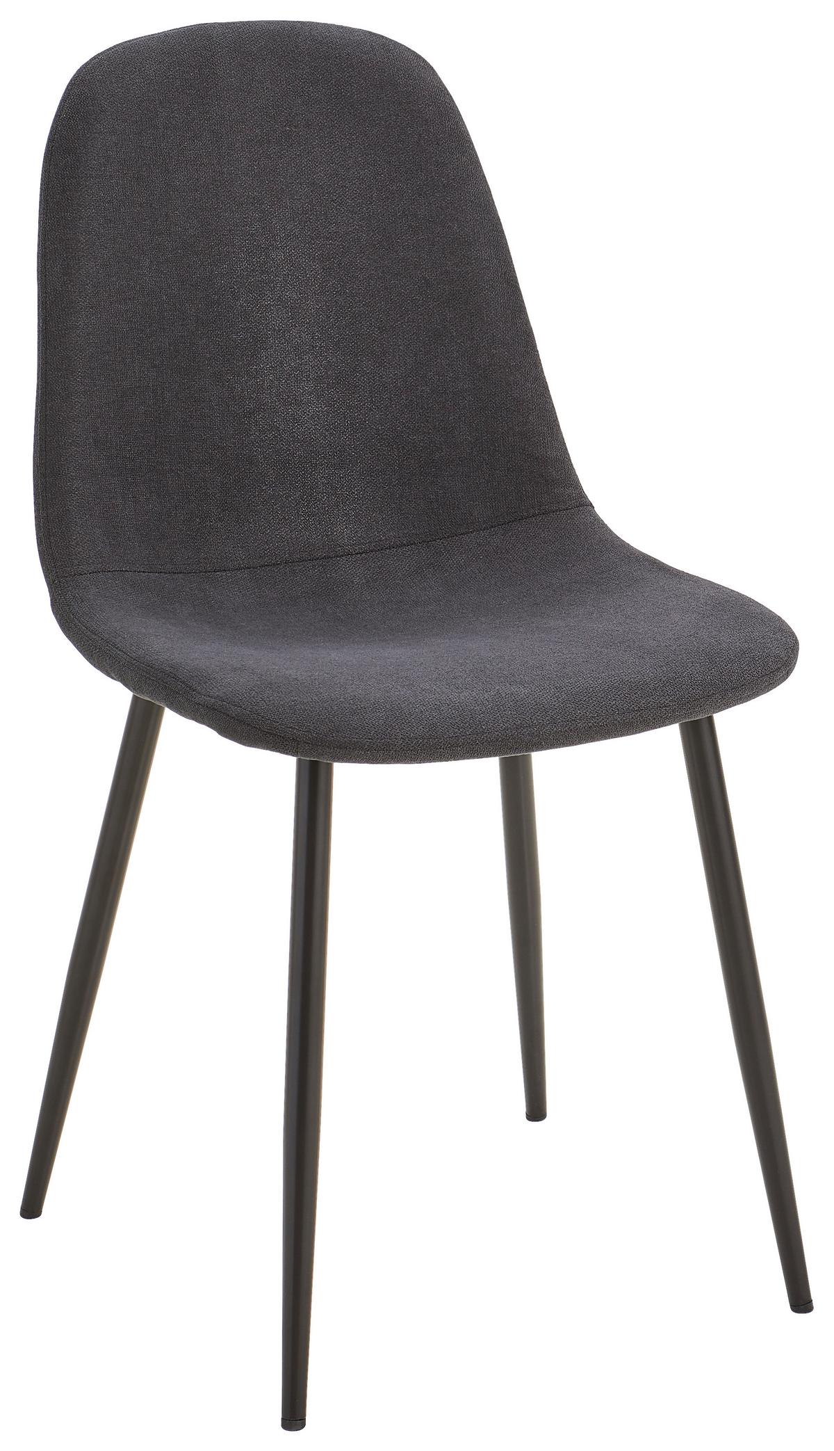 KRZESŁO LOLA - czarny, Basics, metal/tkanina (43/85/54cm) - P & B
