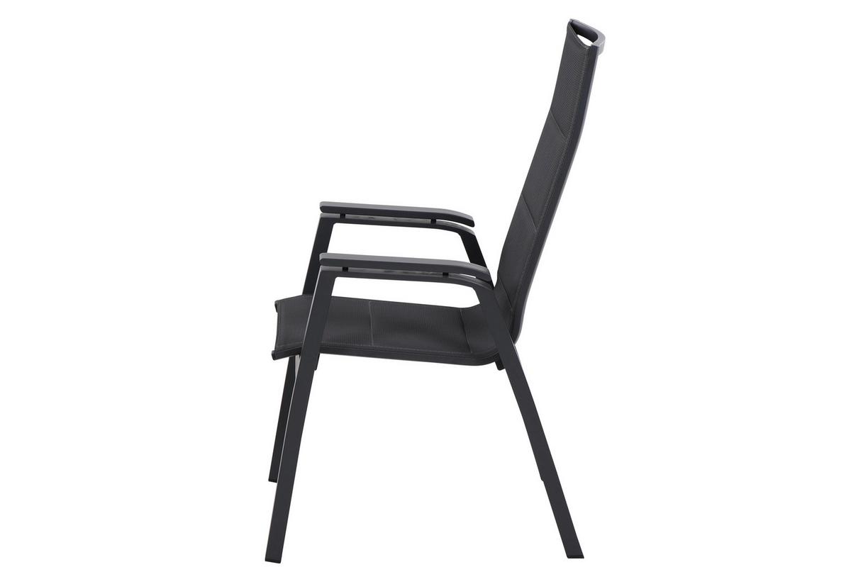 GARTENTISCHGRUPPE MILANO S.SET + SILVA 7TLG - Anthrazit, MODERN, Keramik/Kunststoff (100/88/220cm) - Siena Garden