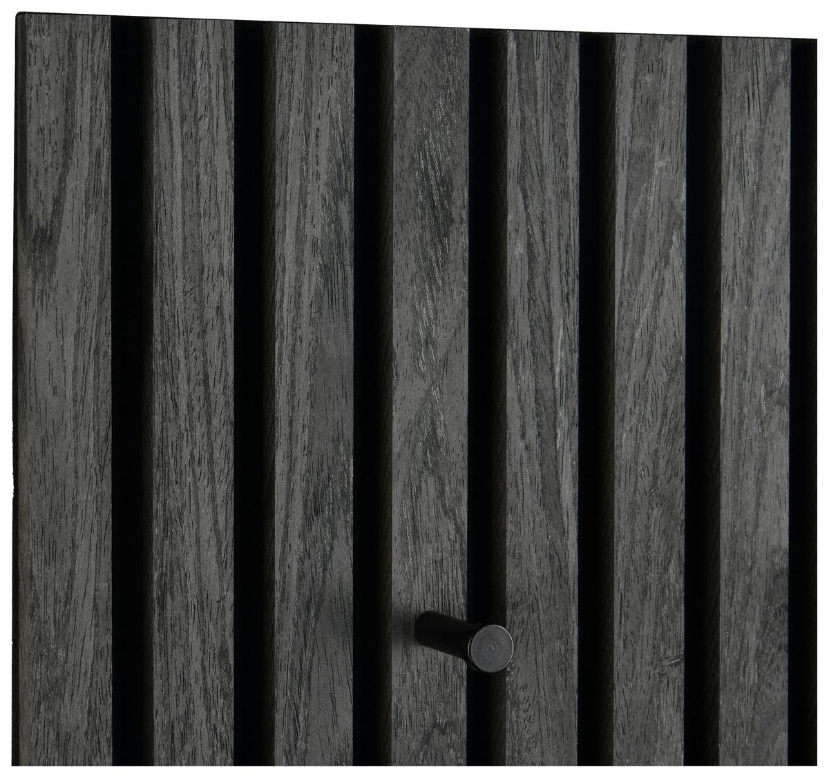PANEL DO PRZEDPOKOJU GABI - czarny/szary, Modern, materiał drewnopochodny/tkanina (60/30/7cm) - Xora