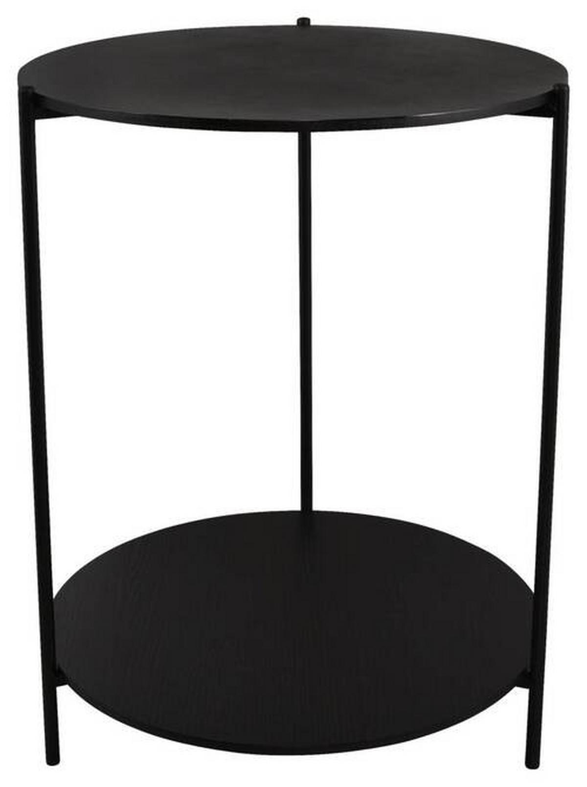 Mizica Paulina, Kovina, Črna - črna, Moderno, kovina/leseni material (48/60cm) - Mömax