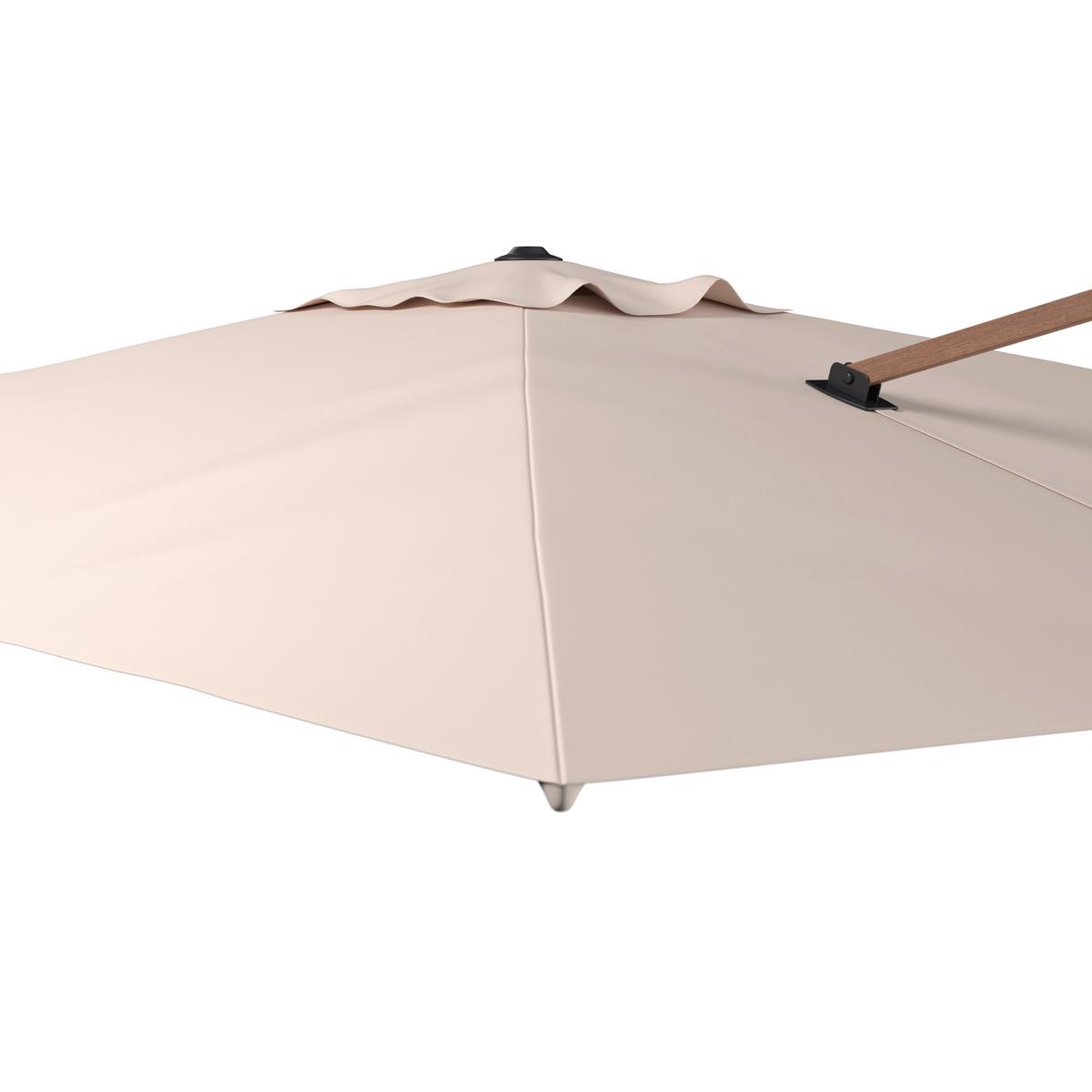 Ampelschirm Kairo Braun/Beige ca. 300x275x400cm - Beige/Braun, Basics, Textil/Metall (300/275/400cm)