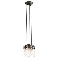 Viseća Svjetiljka Brinley Kl-Brinley3-Oz - brončane boje, Konvencionalno, staklo/metal (21.6/25.6cm) - Elstead Lighting