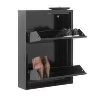 Schuhkipper in Schwarz - Schwarz, Modern, Metall (50/70/15cm) - Mömax