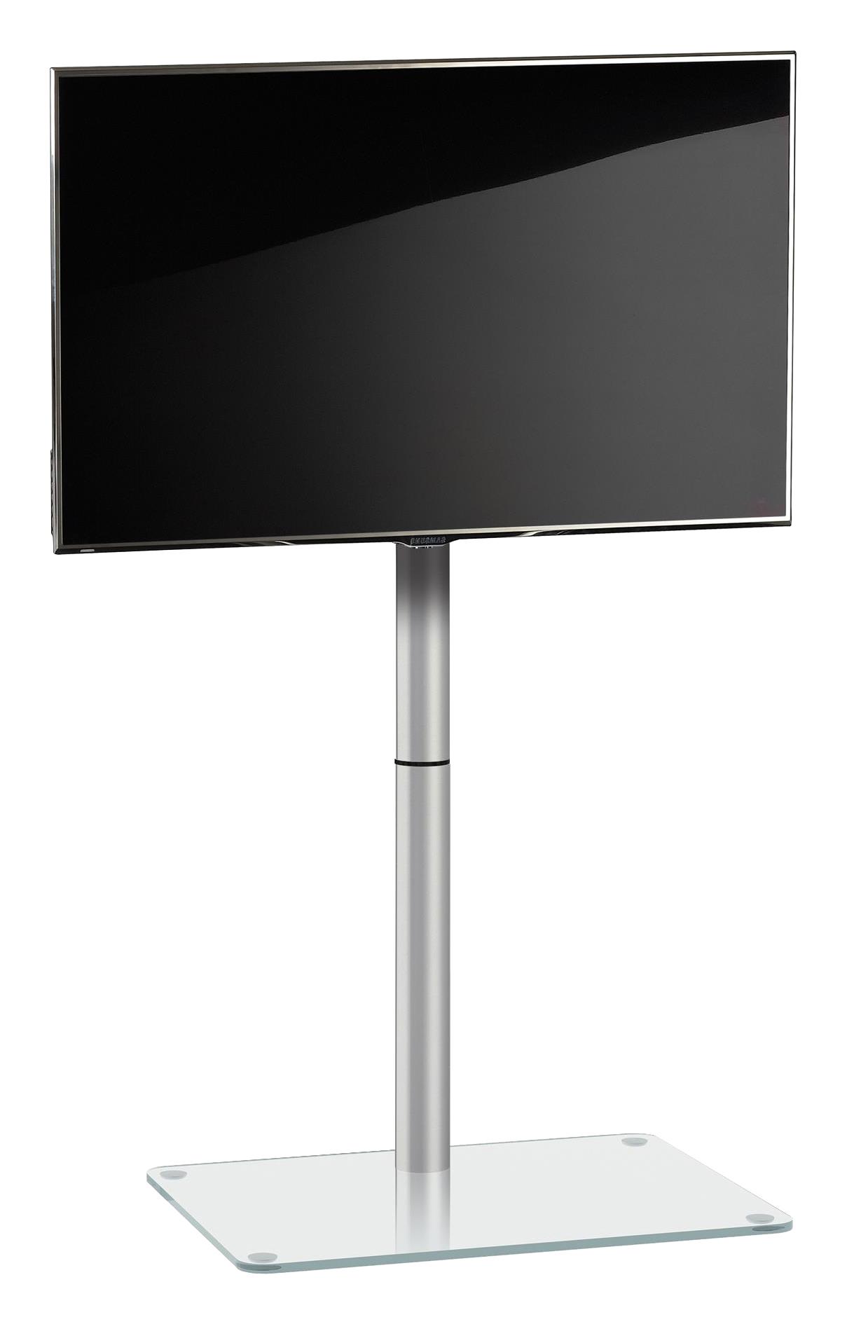 Stojalo Za Tv Alani - barve aluminija/prozorno, Basics, kovina/steklo (60/100/45cm) - MID.YOU